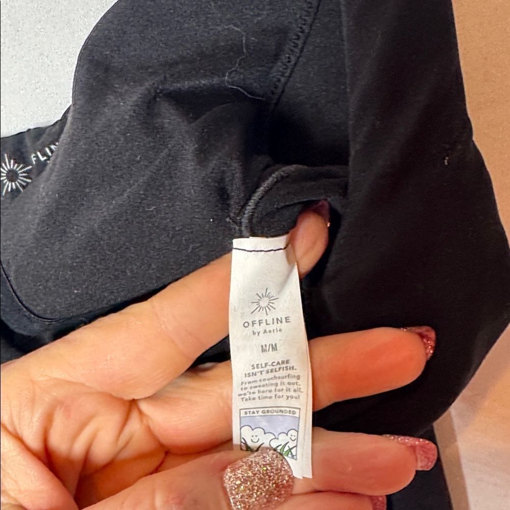 Aerie Offline Real Me Black Leggings Jumpsuit. Size Medium. - Picture 9 of 11